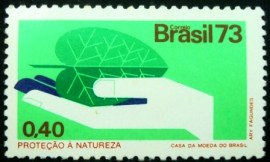 Selo postal do Brasil de 1973 Proteção à Natureza - C 800 N