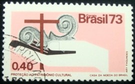 Selo postal do Brasil de 1973 Proteção ao Patrimônio Cultural - C 801 M1D