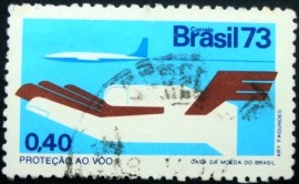 Selo postal do Brasil de 1973 Proteção ao Vôo - C 802 U