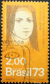 Selo postal do Brasil de 1973 Santa Teresa - C 805 NCC