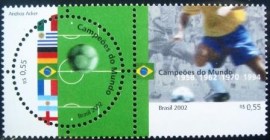 Se-tenant do Brasil de 2002 Campeões do Mundo