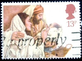 Selo postal do Reino Unido de 1984 The Holy Family I