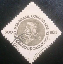 Selo postal comemorativo do Brasil de 1936 C 106 U