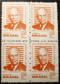 Quadra de selos postais do Brasil de 1960 Eisenhower