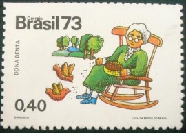 Selo postal do Brasil de 1973 Vovó Benta