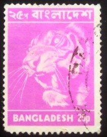 Selo postal de Bangladesh de 1973 Bengal Tiger