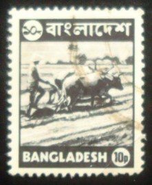 Selo postal de Bangladesh de 1976 Farmer