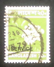 Selo postal de Bangladesh de 1976 Dahlia 20