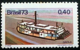 Selo postal do Brasil de 1973 Gaiola - C 819 N