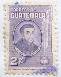 Selo postal da Guatemala de 1945 Payo Enriquez de Rivera