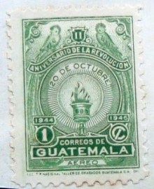 Selo postal da Guatemala de 1947 October Revolution 1