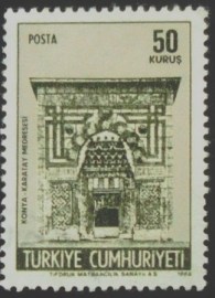 Selo postal da Turquia de 1968 Karathay Medresesi
