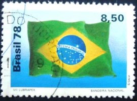 Selo postal Brasil de 1978 Bandeira Nacional