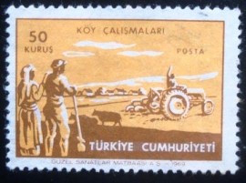 Selo postal da Turquia de 1969 Development