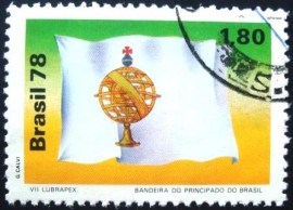 Selo postal do Brasil de 1978 bandeira do Principado -  1056u