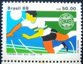 Selo postal do Brasil de 1988 Coritiba FC