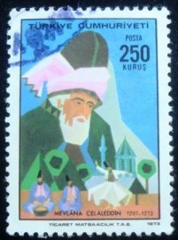 Selo postal da Turquia de 1973 Mevlana