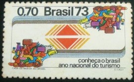 Selo postal COMEMORATIVO do BRASIL de 1973 - C 784 M