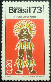 Selo postal do Brasil de 1973 IV Centenário de Niterói