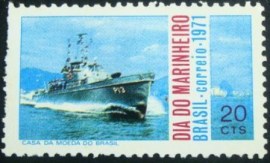 Selo postal do Brasil de 1971 Dia do Marinheiro