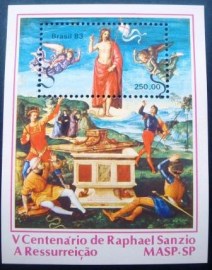 Bloco postal do Brasil de 1983 Raphael Sanzio