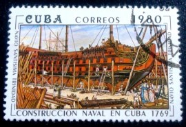 Selo postal de Cuba de 1980 Santisima Trinidad