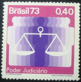 Selo postal do Brasil de 1973 Poder Judiciário