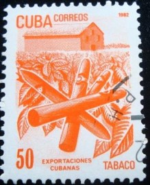 Selo postal de Cuba de 1982 Cigars