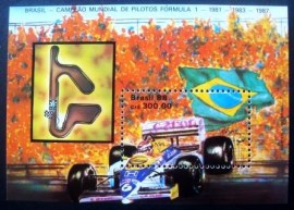 Bloco postal do Brasil de 1988 Nelson Piquet