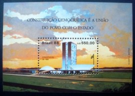 Bloco postal do Brasil de 1988 Constituição de 88