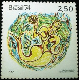 Selo postal do Brasil de 1974 Iara - C 833 N