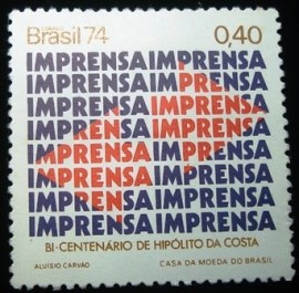 Selo postal do Brasil de 1974 Imprensa - C 835 N