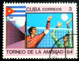 Selo postal de Cuba de 1984 Volleyball 3