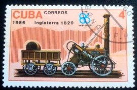 Selo postal de Cuba de 1986 England 1829