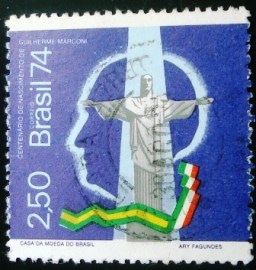 Selo postal Comemorativo do Brasil de 1974 - C 839 U