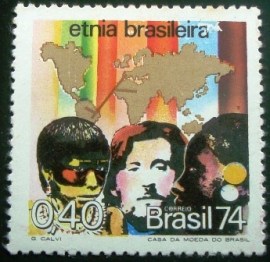 Selo postal Comemorativo do Brasil de 1974 - C 840 N