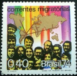 Selo postal Comemorativo do Brasil de 1974 - C 841 M