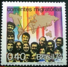 Selo postal Comemorativo do Brasil de 1974 - C 841 N