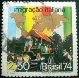 Selo postal Comemorativo do Brasil de 1974 - C 843 U