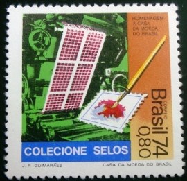 Selo postal Comemorativo do Brasil de 1974 - C 845 N