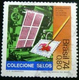 Selo postal do Brasil de 1974 Colecione Selos