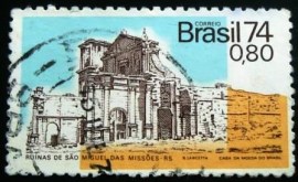 Selo postal Comemorativo do Brasil de 1974 - C 847 U