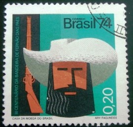 Selo postal do Brasil de 1974 Fernão Dias Paes - C 851 U
