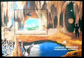 Bloco postal do Brasil de 1996 Cavernas Brasileiras