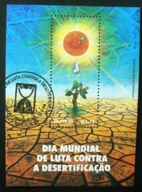 Bloco postal do Brasil de 1996 Desertificação