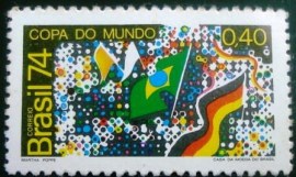 Selo postal do Brasil de 1974 Alemanha Campeã 74