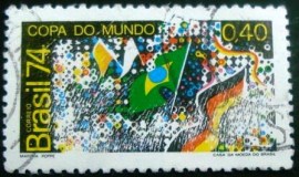 Selo postal do Brasil de 1974 Alemanhã Campeã 74