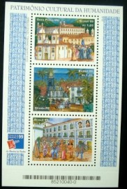 Bloco postal do Brasil de 1999 Patrimônio da Humanidade