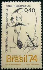 Selo postal Comemorativo do Brasil de 1974 - C 855 M