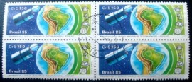 Quadra postal do Brasil de 1985 Brasilsat